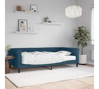 vidaXL Divano Letto con Materasso Blu 100x200 cm in Velluto