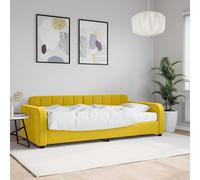 vidaXL Divano Letto con Materasso Giallo 90x200 cm in Velluto