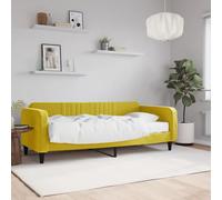 vidaXL Divano Letto con Materasso Giallo 90x200 cm in Velluto