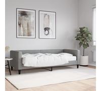 Divano Letto con Materasso Grigio Chiaro 80x200 cm in Tessuto