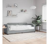 vidaXL Divano Letto con Materasso Grigio Chiaro 90x190 cm in Tessuto