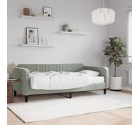 VidaXL Divano Letto con Materasso Grigio Chiaro 90x190 cm in Velluto