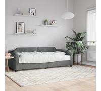 Divano Letto con Materasso Grigio Scuro 80x200 cm in Tessuto