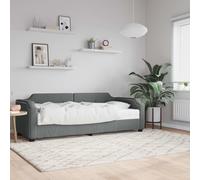 vidaXL Divano Letto con Materasso Grigio Scuro 90x190 cm in Tessuto, Divano Letto, Letto per Ospiti, Divano Letto Imbottito, Letto da Giorno