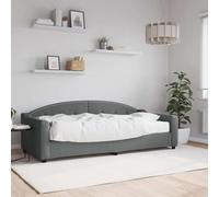VIDAXL - Divano Letto Con Materasso Grigio Scuro 90x200 Cm In Tessuto
