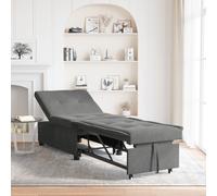 vidaXL Divano letto con ruota Grigio scuro 194 x 50 x 82 cm