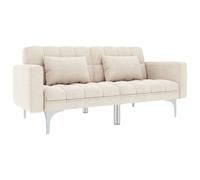vidaXL Divano Letto Crema in Tessuto