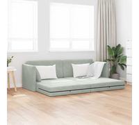 vidaXL Divano-letto da pavimento 200cm Grigio chiaro Velluto