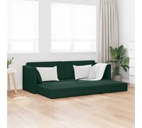 vidaXL Divano-letto da pavimento Verde Scuro 213 x 70 x 77 cm Velluto