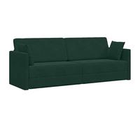 vidaXL Divano Letto a Pavimento 2-in-1 Verde Scuro 213x144x60 cm Velvet