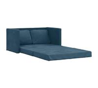 VIDAXL - Divano Letto da Terra 2 in 1 Blu 122x204x55 cm Velluto