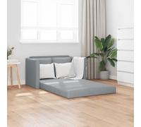 vidaXL Divano Letto da Terra 2 in 1 Grigio Chiaro 112x174x55cm Tessuto