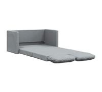 vidaXL Divano Letto da Terra 2 in 1 Grigio Chiaro 112x174x55cm Tessuto