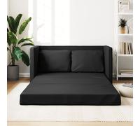 vidaXL Divano Letto da Terra 2 in 1 Nero 112x174x55 cm Similpelle