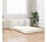 vidaXL Divano Letto da Terra 2-in-1 Panna 124x204x61 cm Velluto