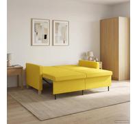 vidaXL Divano Letto Estraibile Giallo Chiaro 154 x 94,5 x 80,5 cm