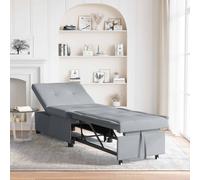 vidaXL Divano Letto Estraibile Grigio chiaro 194 x 50 x 82 cm Tessuto