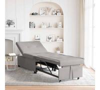 vidaXL Divano Letto Estraibile Grigio chiaro 194 x 67 x 82 cm