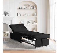 vidaXL Divano Letto 3 in 1, Pieghevole e in Tessuto Nero | Divano Compatto con Schienale Regolabile, Perfetto per Soggiorni e Ospiti. Struttura Robusta e Durevole, Mobili Interni Convertibili.