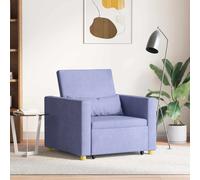 vidaXL Divano letto estraibile singolo Blu Jeans 90 x 165 x 87 cm
