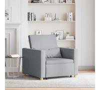 vidaXL Divano letto estraibile singolo Grigio chiaro 90 x 165 x 87 cm