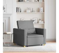 vidaXL Divano letto estraibile singolo Grigio scuro 90 x 165 x 87 cm