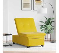 vidaXL Divano Letto Giallo 67 x 194 x 38 cm Velluto