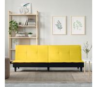vidaXL Divano Letto Giallo Chiaro in Tessuto