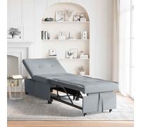 vidaXL Divano letto Grigio chiaro 194 x 67 x 37 cm Tessuto