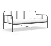 vidaXL Divano Letto Grigio in Metallo 90x200 cm