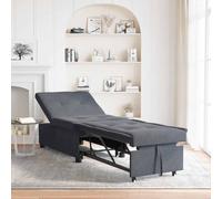 vidaXL Divano Letto Grigio scuro 67 x 194 x 38 cm Velluto