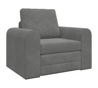 vidaXL Divano letto Grigio scuro 98 x 71 x 83 cm Velluto, Divano Letto Regolabile, Design Rettangolare, Divano Multi-Funzionale, Soluzione Elegante per il Soggiorno, Lounge per Ospiti Salvaspazio