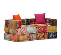 VIDAXL - Divano Letto Modulare A 2 Posti In Tessuto Patchwork
