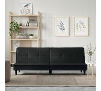 vidaXL Divano Letto Nero in Tessuto