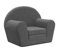 vidaXL Divano Letto per Bambini Antracite in Morbido Peluche