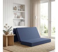 vidaXL Divano Letto Pieghevole 120 x 67 x 45 cm Blu
