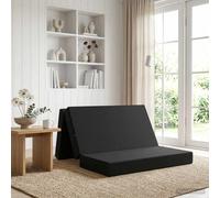 vidaXL Divano Letto Pieghevole 120 x 67 x 45 cm Nero