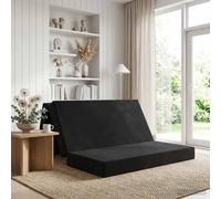 vidaXL Divano Letto Pieghevole 120 x 67 x 45 cm Nero