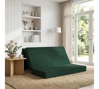 vidaXL Divano Letto Pieghevole 120 x 67 x 45 cm Verde Scuro