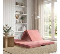 vidaXL Vouwbare Bankbed 140 x 67 x 15 cm Roze