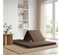 vidaXL Divano Letto Pieghevole 140 x 67 x 15 cm Tortora