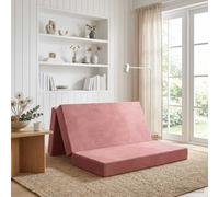 vidaXL Divano Letto Pieghevole 140 x 67 x 45 cm Rosa