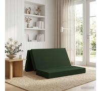 vidaXL Divano Letto Pieghevole 160 x 67 x 45 cm Verde Scuro