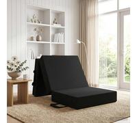 vidaXL Divano Letto Pieghevole 75 x 67 x 45 cm Nero