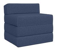 vidaXL Vouwbare Bankbed Blauw 200 x 70 x 15 cm Stof