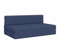 vidaXL Divano Letto Pieghevole Blu 203 x 152 x 15 cm Tessuto, Divano regolabile, letto convertibile, salvaspazio, mobili moderni, funzionale, vita urbana, design contemporaneo, comfort interno