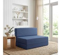 vidaXL Divano Letto Pieghevole Blu 70 x 72 x 60 cm Tessuto