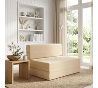 vidaXL Divano Letto Pieghevole Crema 190 x 100 x 15 cm, Divano regolabile, letto convertibile, salvaspazio, mobili moderni, funzionale, vita urbana, design contemporaneo, comfort interno