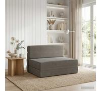 vidaXL Divano Letto Pieghevole Grigio Chiaro 100 x 80 x 60 cm Tessuto