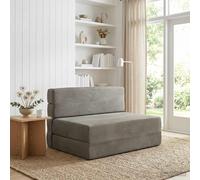 vidaXL Divano Letto Pieghevole Grigio Chiaro 100 x 80 x 60 cm Tessuto